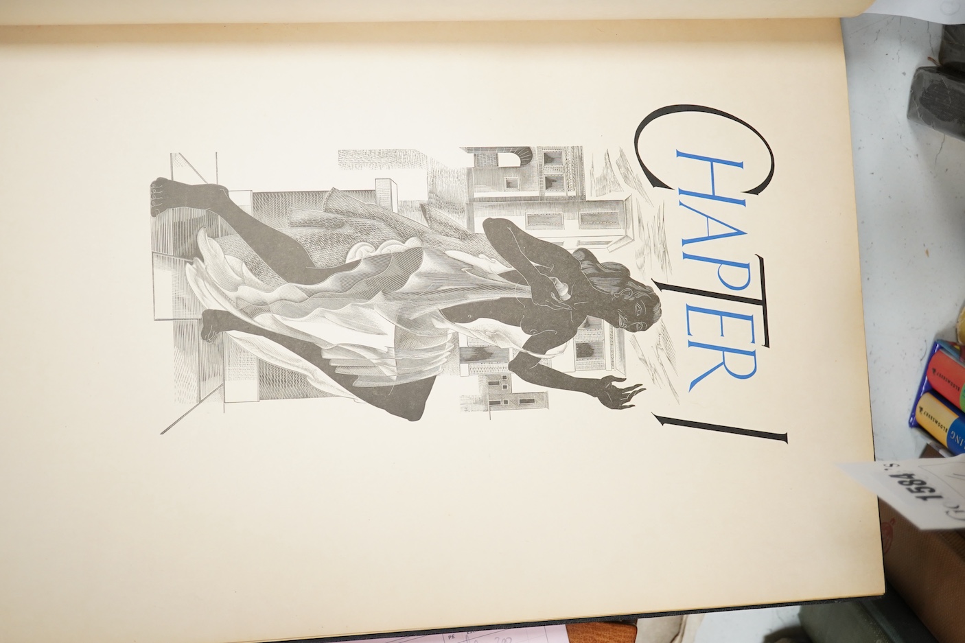 The Gregynog Press - The Lamentations of Jeremiah. Limited Edition (of 250 numbered copies). calligraphic title printed in blue and black (and blue printing elsewhere), 21 wood engraved illus. (5 full page) by Blair Hugh